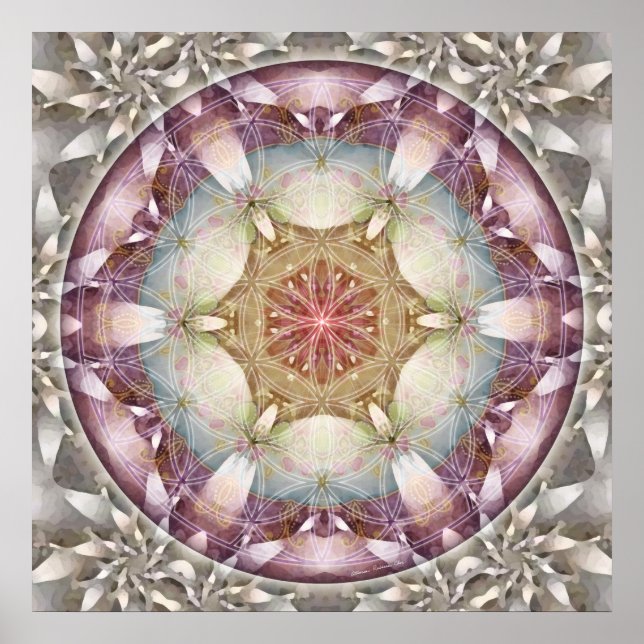 Poster Flower of Life Mandala 13 (Devant)