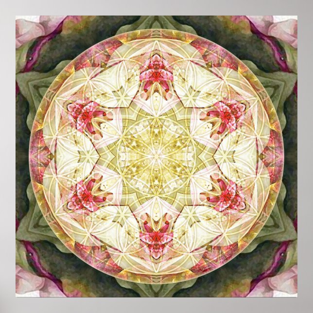 Poster Flower of Life Mandala 6 (Devant)