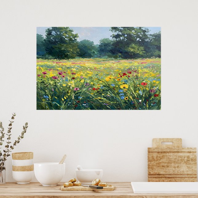 Poster Flowered field (Cuisine)