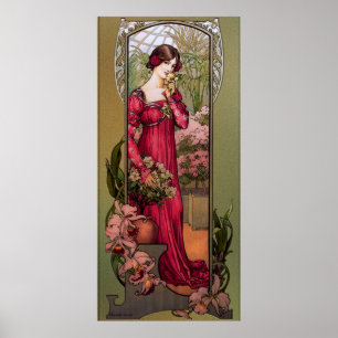Poster Flowers Of Gardens by Élisabeth Sonrel