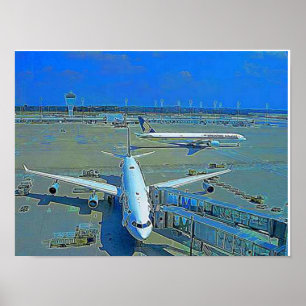 Poster Flugzeug