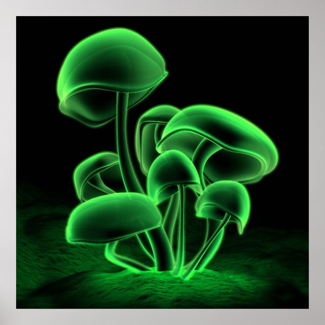 Poster Fluorescence verte (Carré) (Devant)