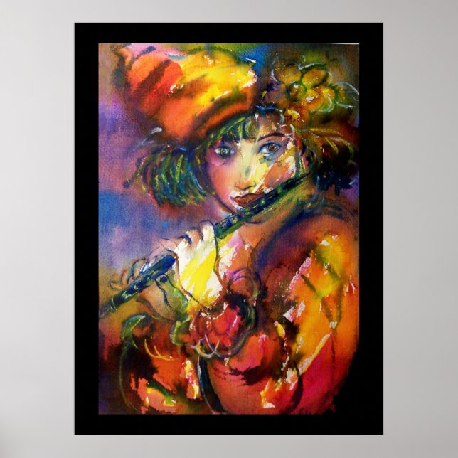 Poster flûtiste (Devant)
