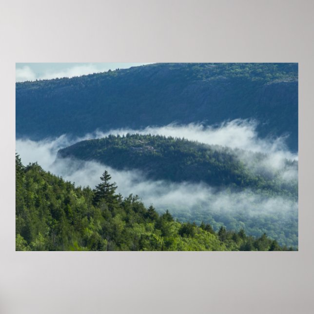 Poster Flux de brouillard par Connors Nubble, Acadia NP,  (Devant)