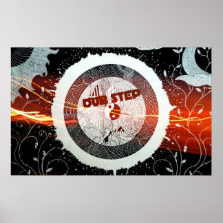 Poster Flux de haut-parleur Dubstep Abstrait