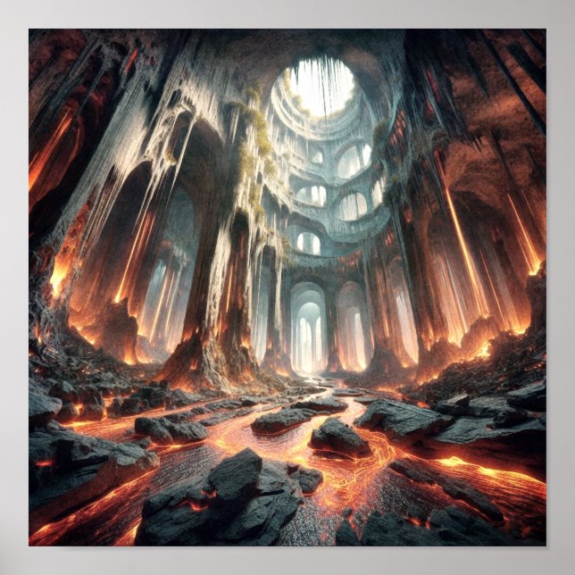 Poster Flux de lave (Devant)