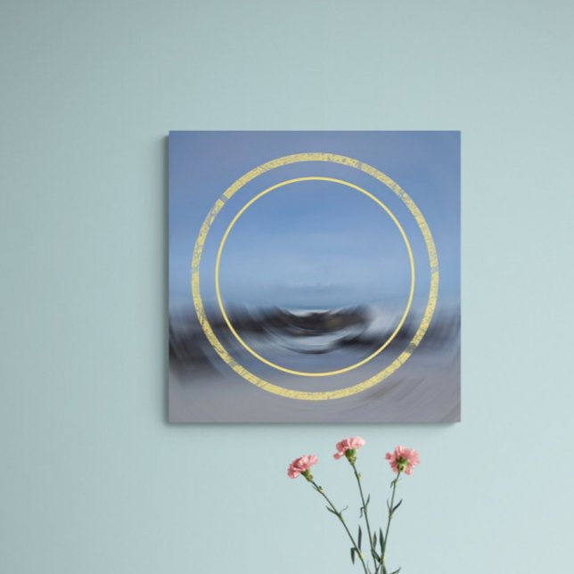 Poster Flux de marée Abstrait Paysage marin contemporain (Art print on a wall.)