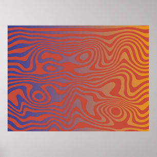 Poster Flux de rêve l Motif abstrait tripant - N° 01