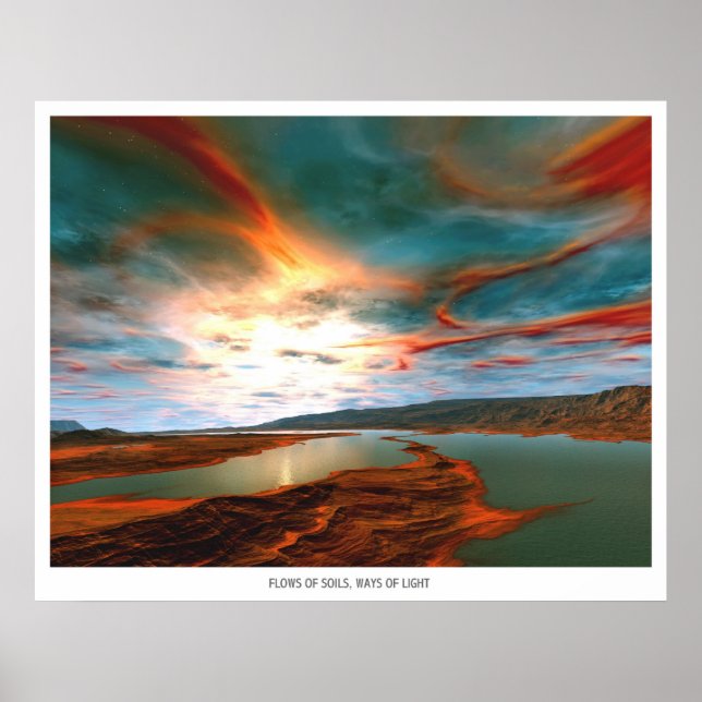 Poster Flux de sol, voies lumineuses (Devant)