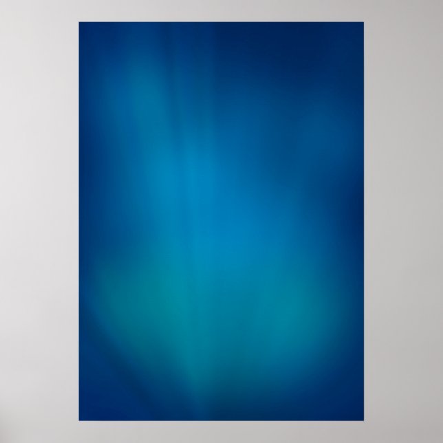 Poster Flux sous-marin bleu profond (Devant)