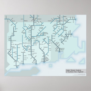 Poster Flux sud de la Nouvelle-Angleterre 18 x 24