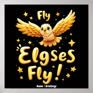 Poster Fly Elgses Fly Art inspirant de l'aigle
