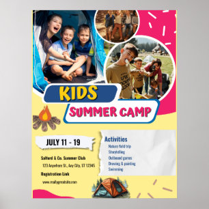 Poster Flyer de colonie de vacances pour enfants, Bootcam
