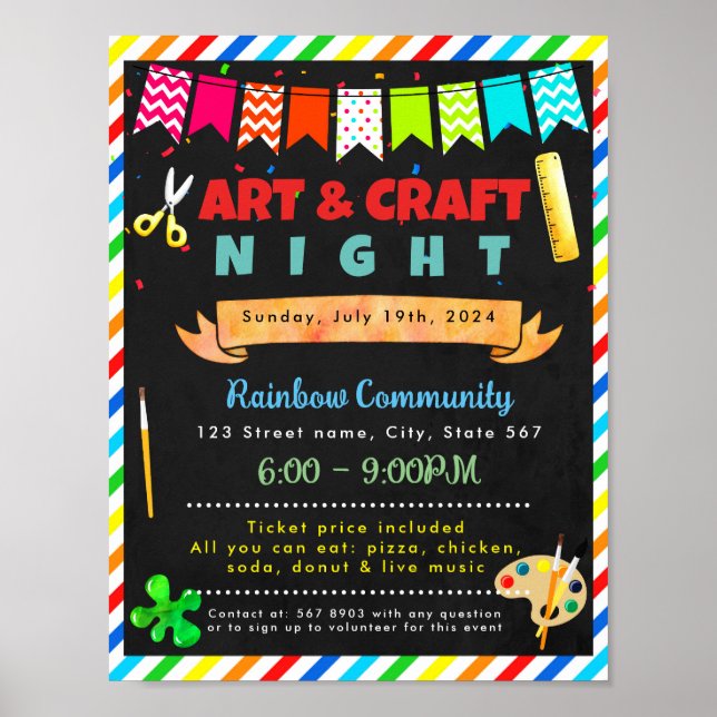Poster Flyer de la classe d'art artisanal (Devant)