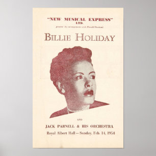 Poster Flyer Vintage Billie Holiday