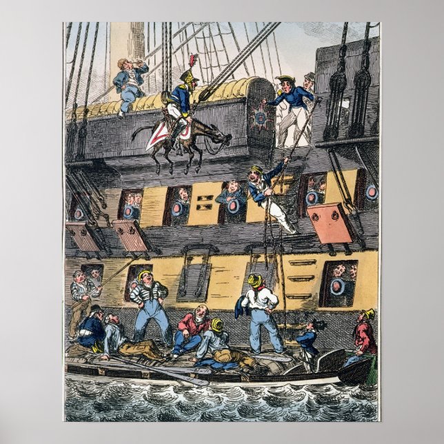Poster Flying Artillery or A Horse Marine (colour engravi (Devant)