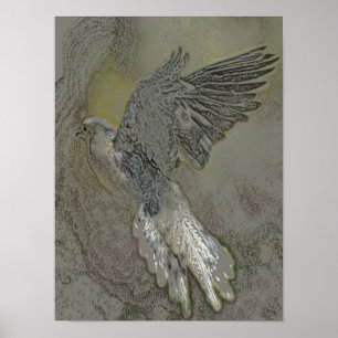 Poster flying dove