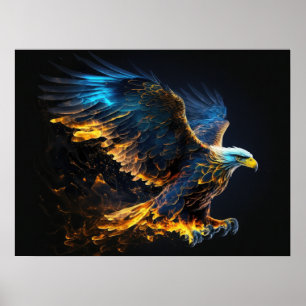 Poster Flying Eagle Fire And Ice