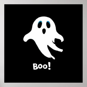 Poster Flying Halloween Ghost