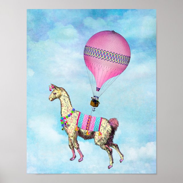 Poster Flying Llama (Devant)