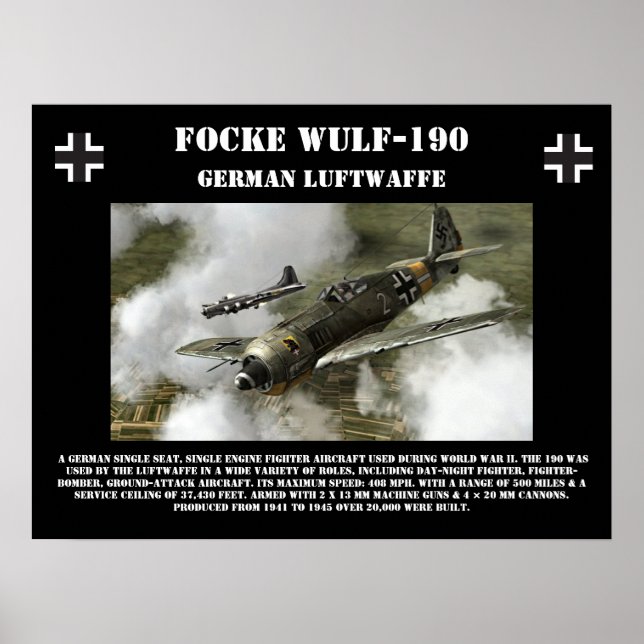 Poster Focke Wulf-190 (Devant)
