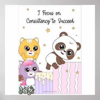 Poster Focus on consistency to succeed Wall art