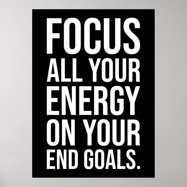 Poster Focus Your Energy On Your Goals (Devant)