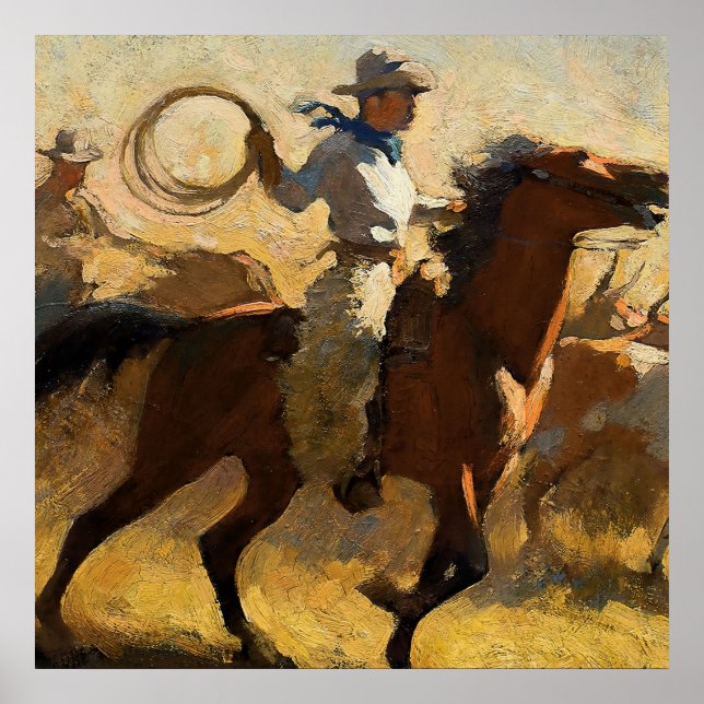 Poster "Fogging the Drags" par Maynard Dixon (Devant)