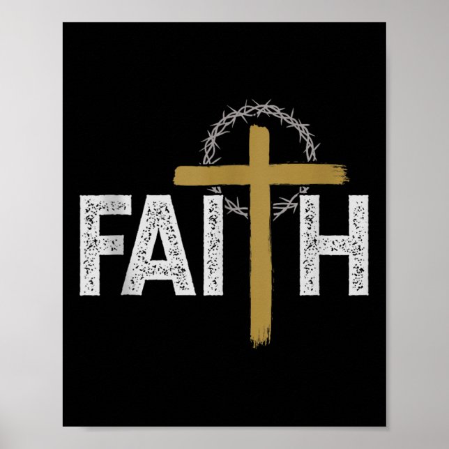 Poster Foi Bible Religieuse Jésus Catholique Chrétien Tan (Devant)