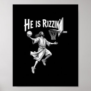 Poster Foi chrétienne Il est Jésus Rizzin Sketll Hoop 