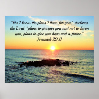 POSTER FOI EN DIEU JEREMIAH 29:11 BIBLE VERSE SLEVER