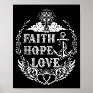 Poster Foi Espérance Amour Chrétien Inspirant 1 Corinthie