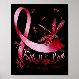 Poster Foi Espoir Amour Anévrisme Cérébral Sensibilisatio