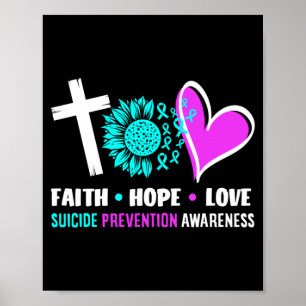 Poster Foi Espoir Amour Soutien Prévention Sensibilisatio