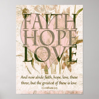 Poster Foi, Espoir et Amour
