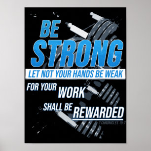 Poster Foi Fitness Motivation : Soyez Chrétien Fort