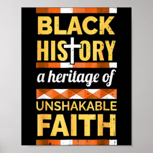 Poster Foi inébranlable Mois de l'histoire des Noirs Blm