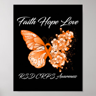 Poster Foi Papillon Espoir Amour Rsd Crps Sensibilisation