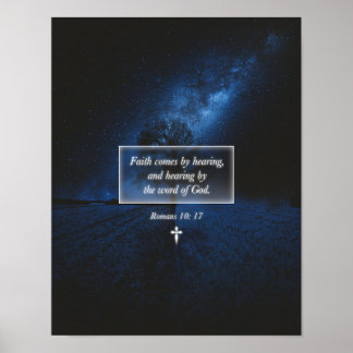 Poster Foi Par La Parole De Dieu Foi Chrétienne Ciel Nuit
