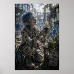 Poster Foi sincère / Clown / Exposition de plantes