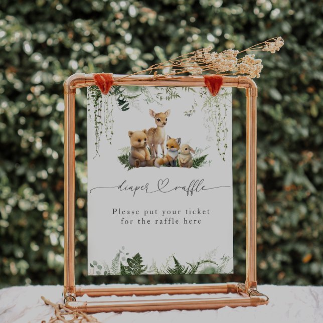 Poster Foie de Baby shower neutre pour les animaux des bo (Créateur téléchargé)