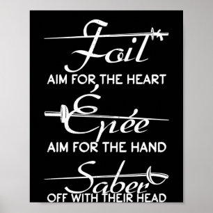 Poster Foil Epee Saber Définition de l'épée de clôture Fe