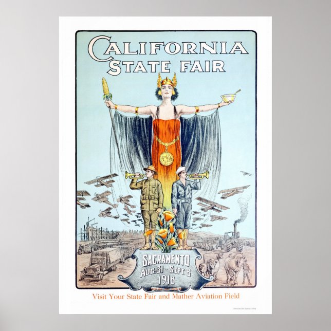 Poster Foire d'État de Californie 1918 (Devant)