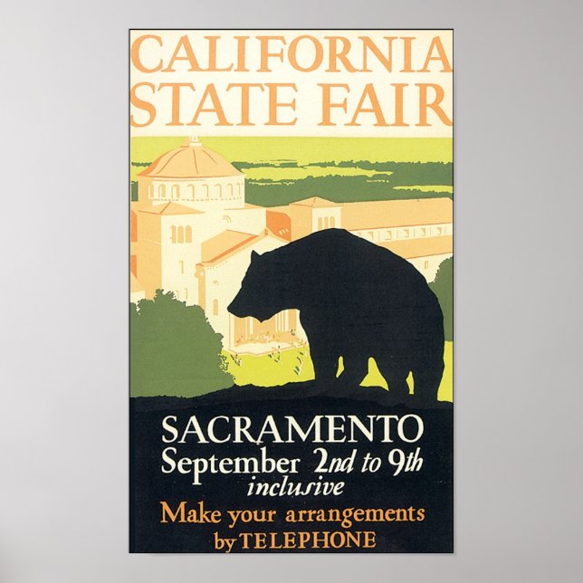 Poster Foire d'État de Californie Sacramento (Devant)