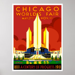 Poster Foire mondiale de Chicago 1933