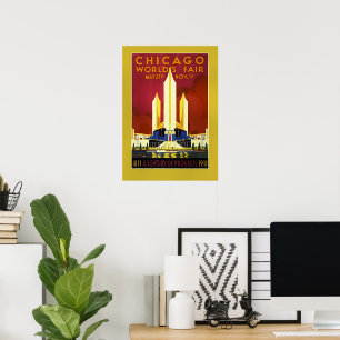 Poster Foire mondiale de Chicago, 1933,