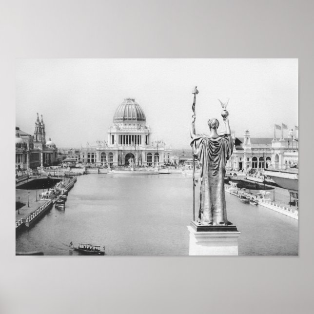 Poster Foire mondiale de Chicago - La ville blanche 1893 (Devant)