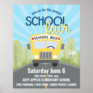 Poster foire scolaire PTO Summer Fair Flyer Modèle