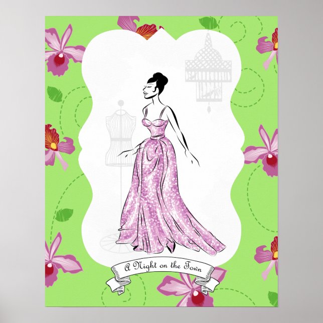 Poster Fois à Paris Illustration de mode (Devant)