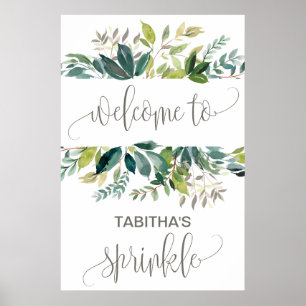 Poster Foliage Baby Sprinkl Bienvenue